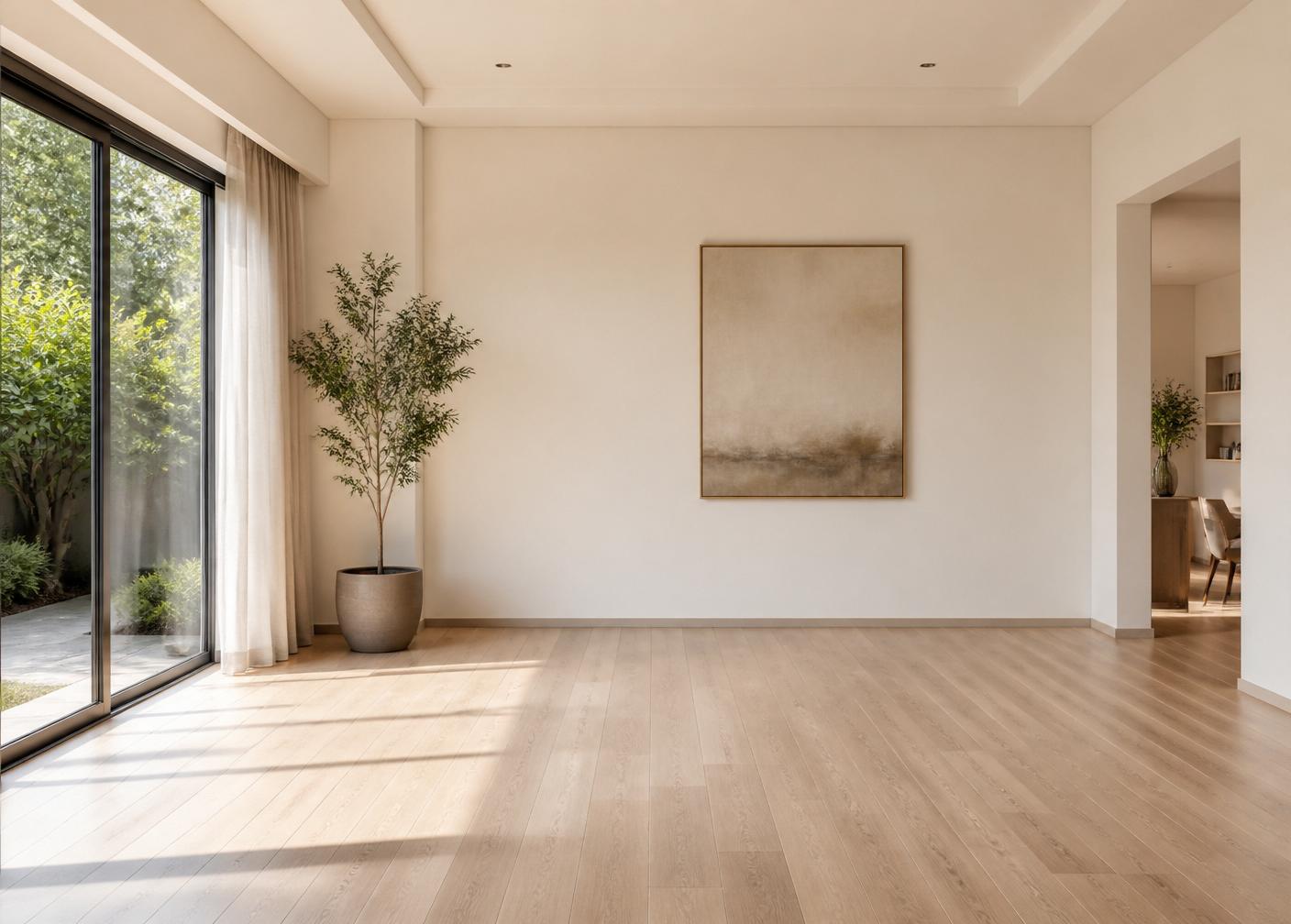 A bright, clean and organized living space
